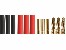Stecksystem Goldkontakt Stecker/Buchse 4mm mit Schrumpfschlauch