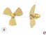 3-Blatt Schiffsschraube Form A Messing rechtslauf