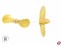 2-Blatt Schiffsschraube Form A Messing rechtslauf