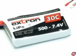 LiPo-Akku Extron X2 2S1P 7,4V 500mAh, JST BEC 55x31x9mm Extron X6402