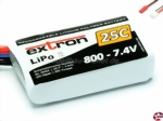 LiPo-Akku Extron X2 2S1P 7,4V 800mAh, JST BEC 55x30x15mm Extron X6404