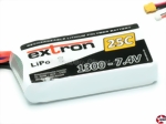 LiPo-Akku Extron X2 2S1P 7,4V 1300mAh, XT60 68x34x14mm Extron X6408