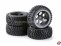 R�der-Satz silber/schwarz 6-Speichen Buggy-Desert 1:10