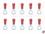 Quetschkabelschuhe Isoliert rot Ringform 0,5-1mm� M4
