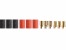 Stecksystem Goldkontakt Stecker/Buchse 6mm mit Schrumpfschlauch