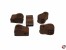 Violinblock aus Holz dunkel 12mm (3 Rillen)