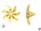 7-Blatt Schiffsschraube Form B Messing rechtslauf