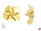 5-Blatt Schiffsschraube Form C1 Messing linkslauf