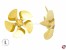 5-Blatt Schiffsschraube Form C1 Messing linkslauf