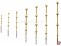 Relingst�tzen Messing (3 Durchz�ge)