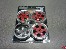 Felgen-Satz chrome rot 24x52mm 12mm, Sechskant-Mitnehmer