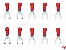 Quetschkabelschuhe Isoliert rot Gabelform 0,5-1,5mm� M3,5