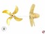 4-Blatt Schiffsschraube Form B Messing rechtslauf