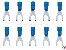 Quetschkabelschuhe Isoliert blau Gabelform 1,5-2,5mm� M4
