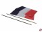 Flagge Frankreich aus Seide 40x60mm